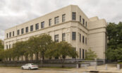 A photo of the Russell B. Long United States Federal Building And Courthouse in Baton Rouge, Louisiana.  The Baton Rouge courthouse was designed in a joint venture between Newman And Grace Architects, Raymond Post AIA Architects, Holly And Smith Architects, and E. Eean McNaughton Architects.  The federal courthouse, which serves the United States District Court for the Middle District of Louisiana, opened in 1994.  This stock image Copyright Capitolshots Photography, ALL RIGHTS RESERVED.